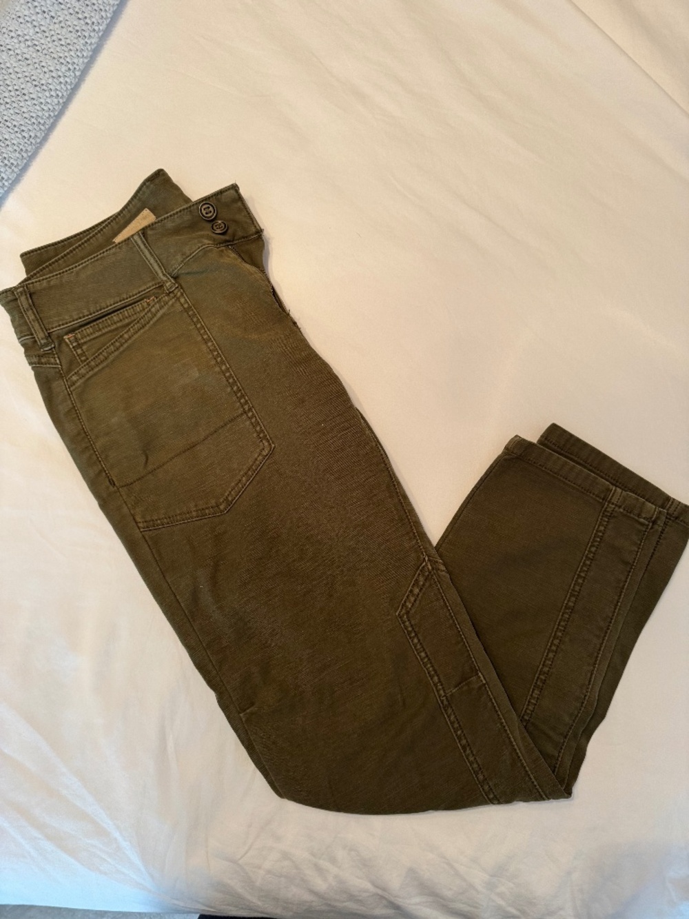 PILCRO Olive Green Straight-Leg Pants – Size 27 / Approx. US 4